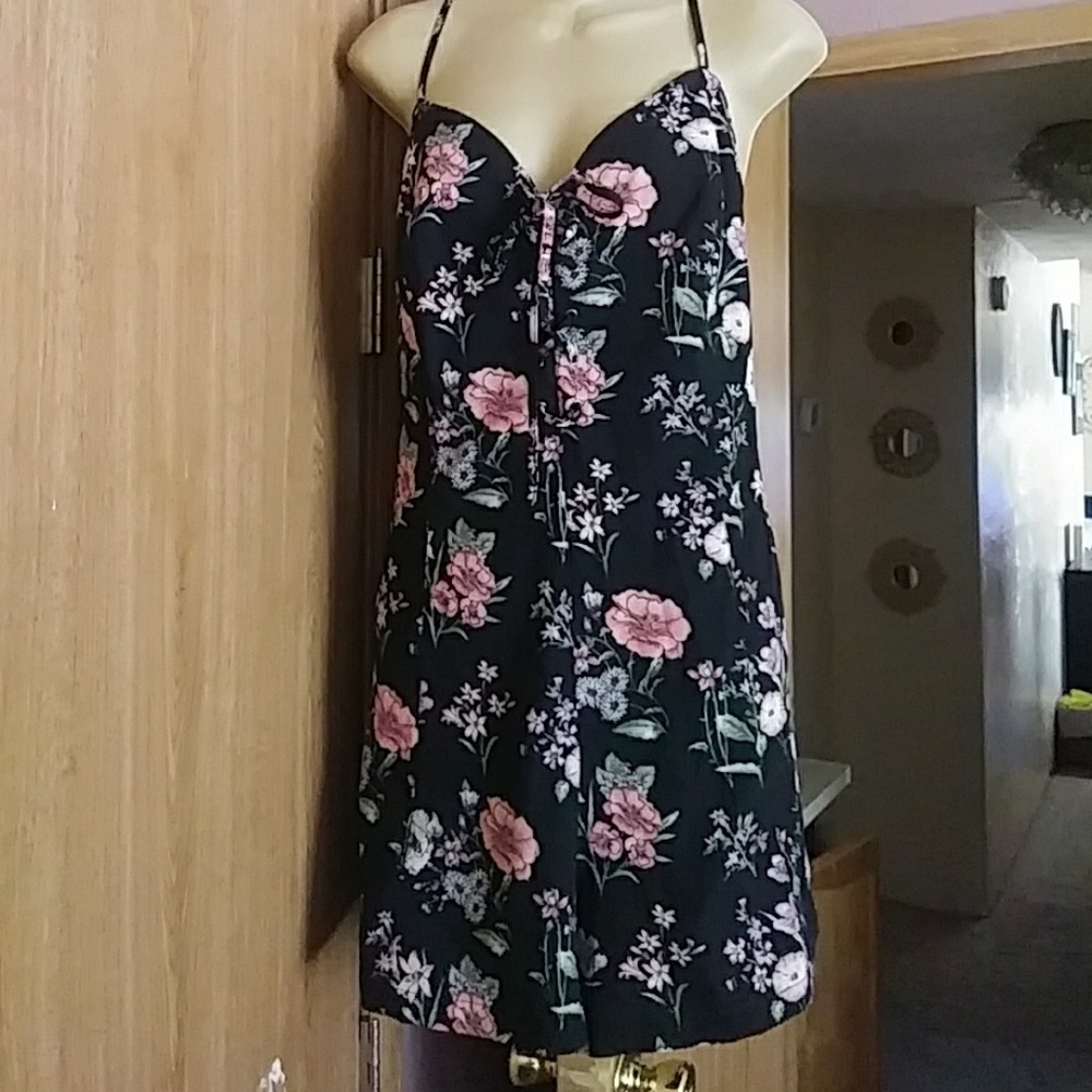 Floral shorts romper